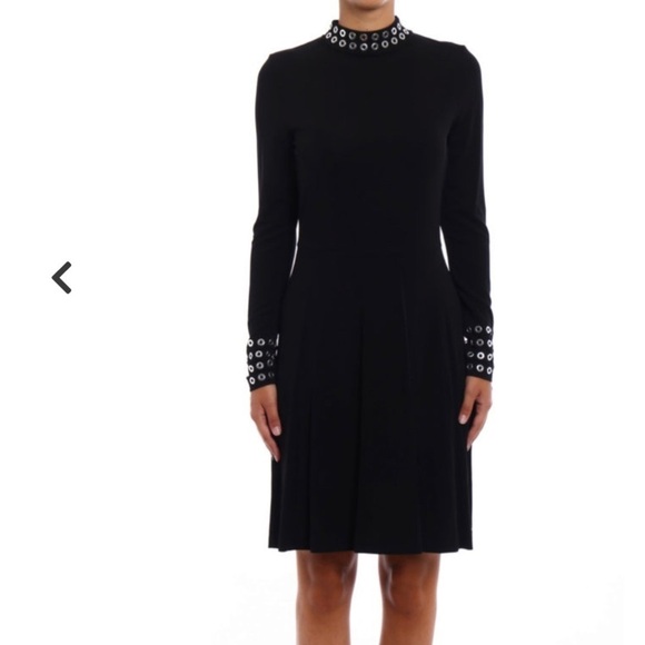 Michael Kors - midi dress black 
Jersey dress with eyelets  size M - Picture 1 of 9